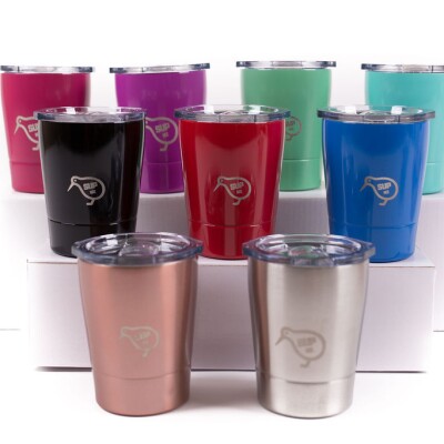 8oz Stainless Steel Reusable Cup By SUP NZ Green Elephant NZ