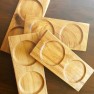 Acacia hardwood Pepper grinder plates. Image