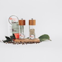15cm Acrylic Acacia Pepper and Salt Grinder Giftset Image