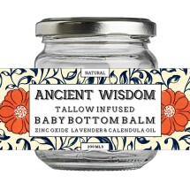 ANCIENT WISDOM TALLOW BABY BOTTOM BALM - 200ML JAR