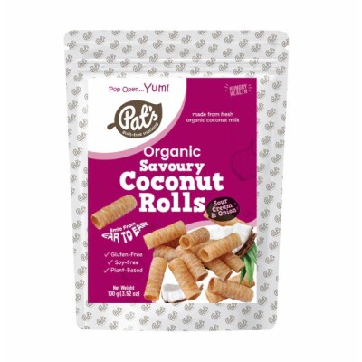 PATS- Organic Coconut Roll Sour Cream and Onion 100g Image