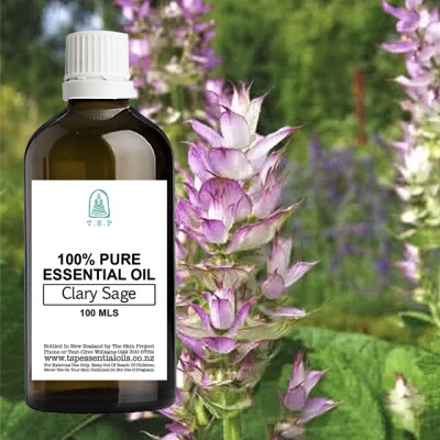 Clary Sage Pure Essential Oil – 100 ml Bottle Image