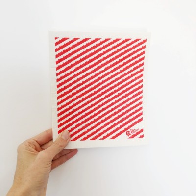 SPRUCE Biodegradable Dishcloth | Red Stripe Image