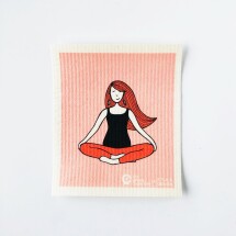 SPRUCE Biodegradable Dishcloth | Zen Yoga Girl Image