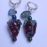 Silver Glass Strawberry Earrings Image