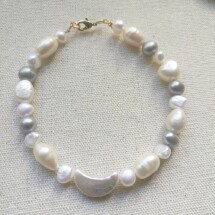 Baroque Moon Pearl Bracelet
