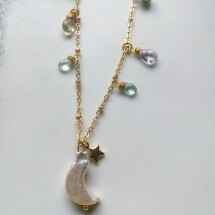 Celestial Moon Charm Necklace Image