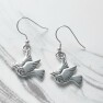 Silver Peace Dove Earrings Image