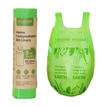 Ecopack 60L Green Compostable Bin Liners