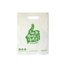 Ecopack Small Compostable Punched Handle Bag x50