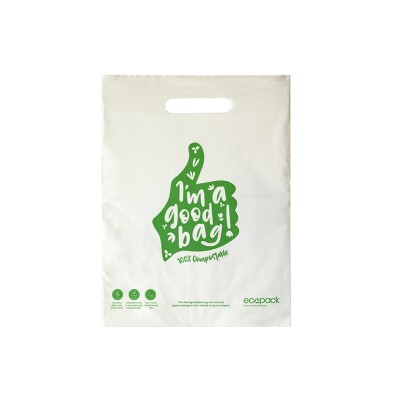 Ecopack Small Compostable Punched Handle Bag x50 Image