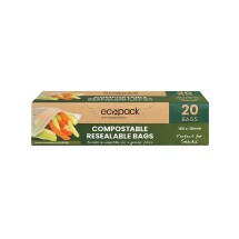 Ecopack Compostable Resealable Snack Bags