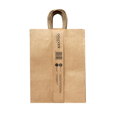 Ecopack Medium Twisted Handle Paper Bags x25 Image