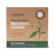 Ecopack Multi-Purpose Bamboo Cloths x10 Dispenser Box