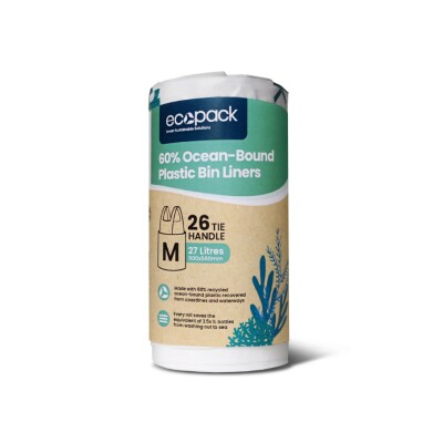 Ecopack 27L M Ocean-Bound Plastic Bin Liner w/ Handles Image