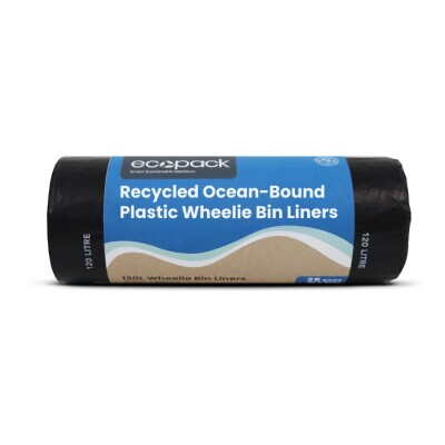 Ecopack 120L Ocean-Bound Plastic Wheelie Bin Liners Image