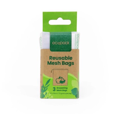 Ecopack 3 Pack Reusable Mesh Bags Image
