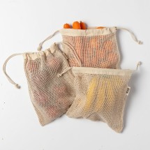 Cotton Mesh Produce Bags (set of 3 medium) Image