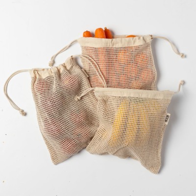 Cotton Mesh Produce Bags (set of 3 medium) Image