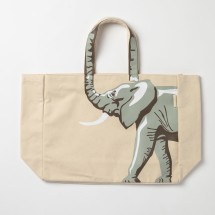 Elephant Canvas Tote Bag.