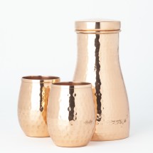Copper Carafe with 2 Glasses