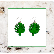 Macrocarpa Palm Leaf Earrings Image