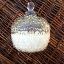 Crystal glass candle -Fruit bowl Image