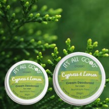 Cream Deodorant For Men - Cypress & Lemon (Organic)