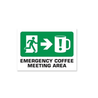 WOO010 Wooden Sign – Emergency Coffee A5 Image