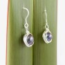 Eco Sterling Silver Wire Wrapped Round Pearl Earrings Image