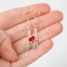 Christmas Drop Earrings in eco Argentium Silver Image