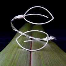 Eco Silver 2 Leaves Adjustable Cuff Image