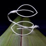 Eco Silver 2 Leaves Adjustable Cuff Image