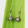 Eco Silver Spiral Wrapped Freshwater Pearl Earrings Image