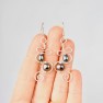 Squiggle & Spiral 2 Pearl Dangly Eco Earrings Image