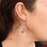 Squiggle & Spiral 2 Pearl Dangly Eco Earrings Image