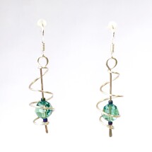 Open Spiral Caged Eco Earrings Image