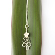 Christmas Tree Eco Necklace with Ivory Star