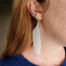 Repurposed Milk Bottle Feather Earrings Image