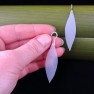 Repurposed Milk Bottle Leaf Earrings + Eco Silver hooks Image