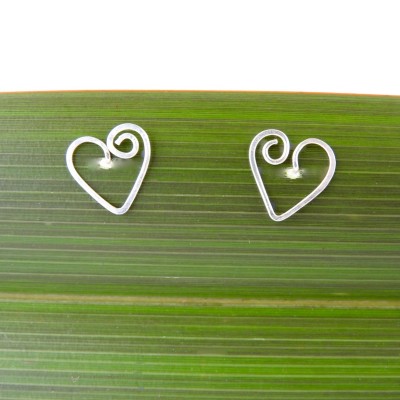 Love Heart Stud Earrings Image