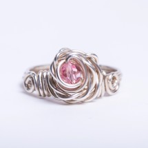Rose Ring with Swarovski Crystal Image