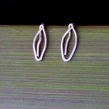 Eco Silver 2 Way Small Leaf Earrings