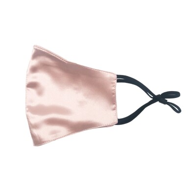 Pink Organic Silk Face Mask – 3 Layers – Adult Image