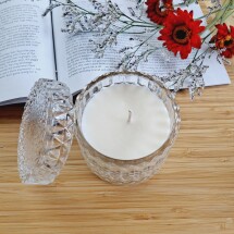 Cut Glass Candle - Peach Nectar Image