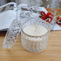 Cut Glass Candle - Lavender Image
