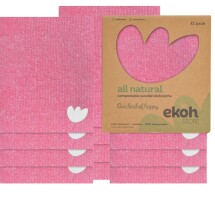 12 pk Pink Multipurpose Cleaning Cloths Pink