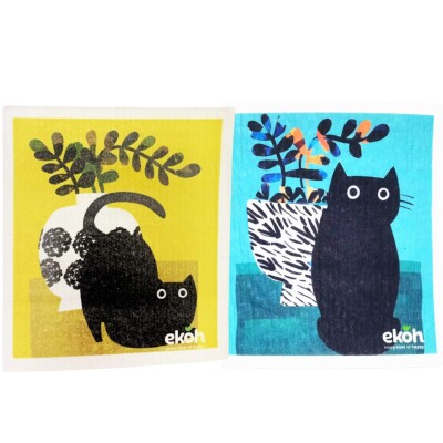 EKOH Biodegradable Dishcloth –  Cats Image