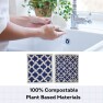 EKOH Dishcloths for Kitchen 2 Pack Eco Cloths Navy Geo Image