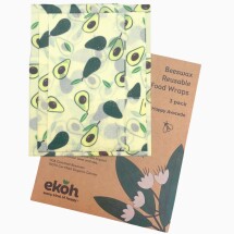 Organic Beeswax Reusable Food Wraps  3pk  Happy Avo